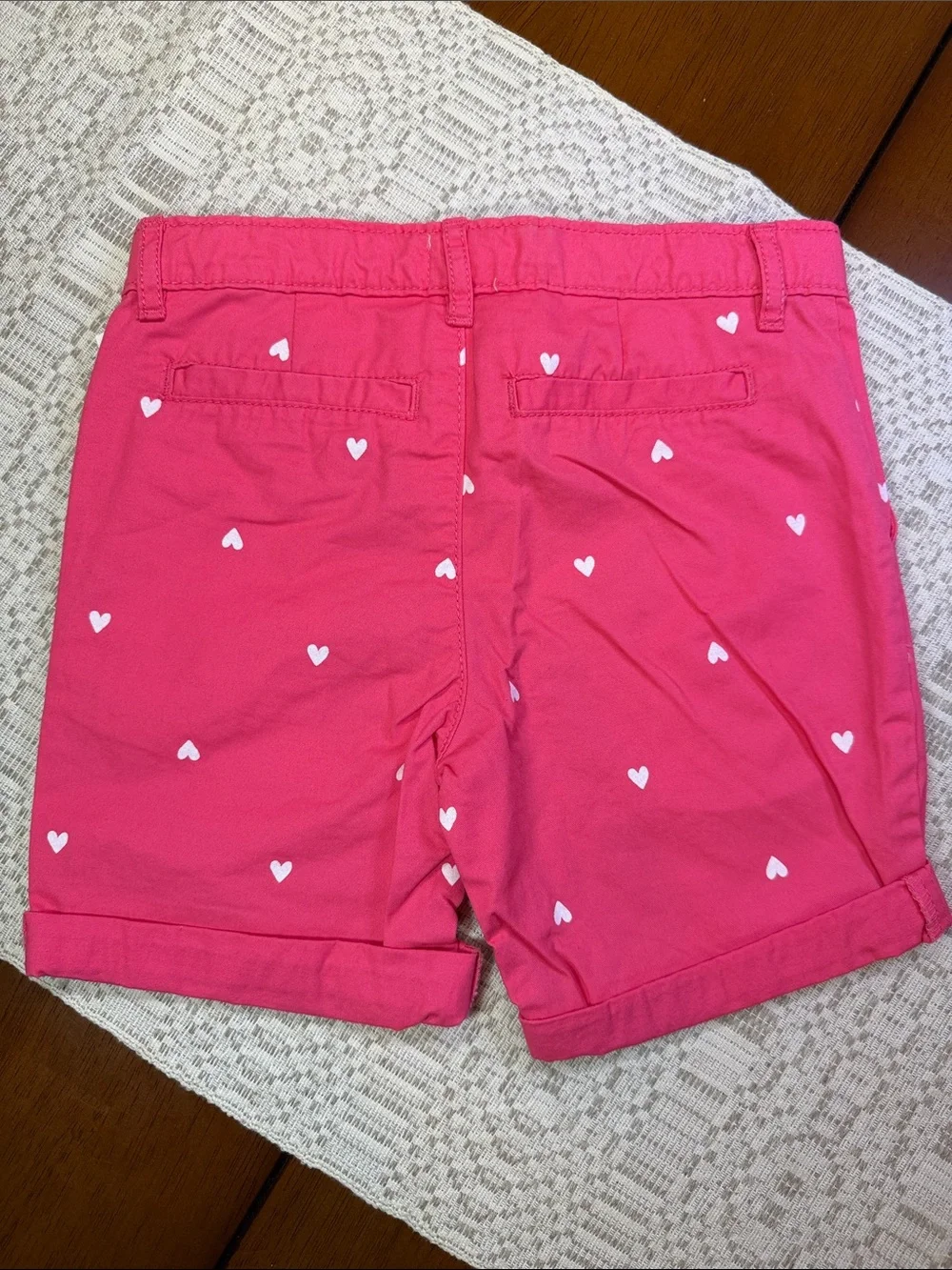 OshKosh B'gosh Pink Heart Print Girls' Shorts Size 5T